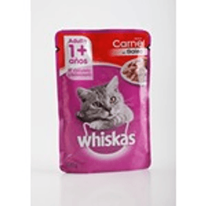 ALIMENTO PARA GATOS WHISKAS POUCH ADULTO CARNE X85G