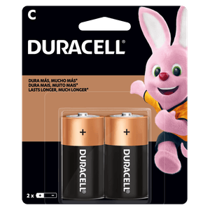 PILAS ALCALINA DURACELL C MEDIANA X2