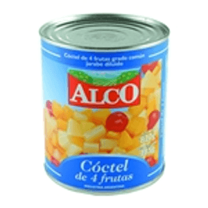 COCTEL DE FRUTAS ALCO LATA 4 FRUTAS X820G