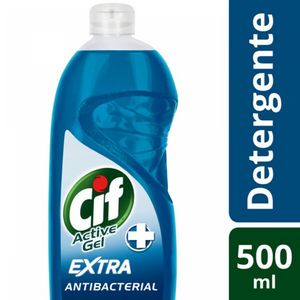 Lavavajilla Antibacterial Active Gel Cif 500 Ml
