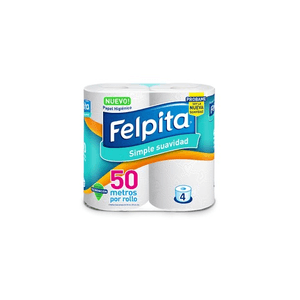 PAPEL HIGIENICO FELPITA BLANCO SIMPLE SUAV. 4X50