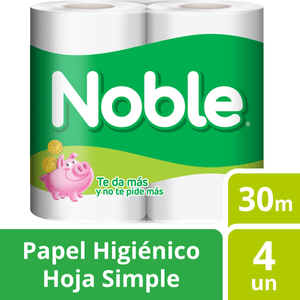 PAPEL HIGIENICO NOBLE 4X30M