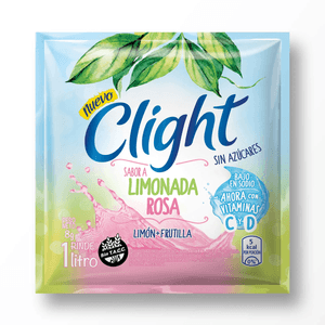 JUGO CLIGHT LIMONADA ROSA LIMON + FRUTILLA X7.5G