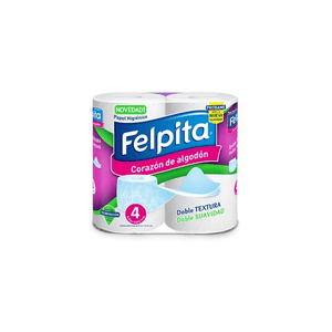 PAPEL HIGIENICO FELPITA BLANCO DOBLE HOJA 40X20