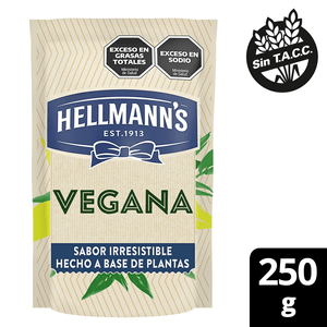 MAYONESA HELLMANNS VEGANA SIN TACC DP X250