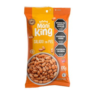 MANI SALADO KING SIN PIEL X100G