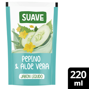 JABON LIQUIDO SUAVE PEPINO Y ALOE VERA X220