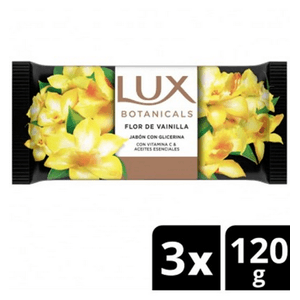 Jabon lux botanicals flor de vainilla 3x120g